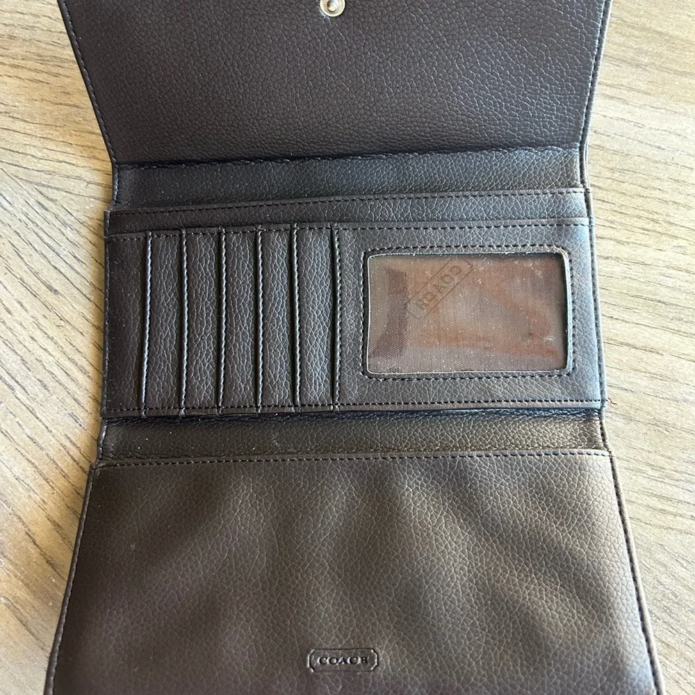 Coach Brown and Black Wallet - Picture 3 of 10